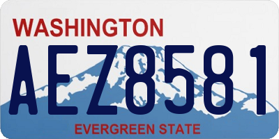 WA license plate AEZ8581