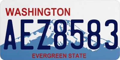 WA license plate AEZ8583
