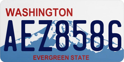 WA license plate AEZ8586