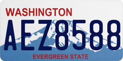 WA license plate AEZ8588