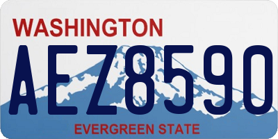WA license plate AEZ8590