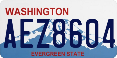 WA license plate AEZ8604