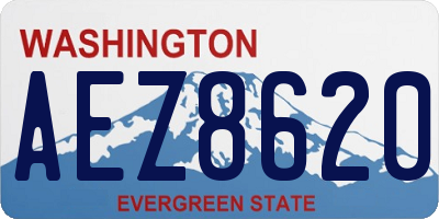 WA license plate AEZ8620