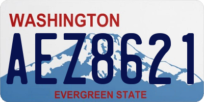 WA license plate AEZ8621