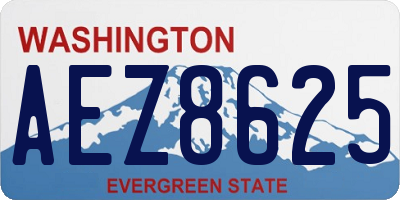 WA license plate AEZ8625