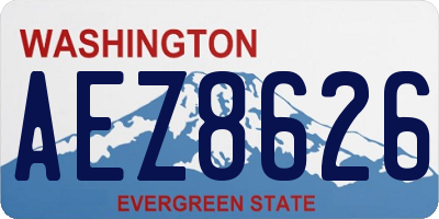 WA license plate AEZ8626