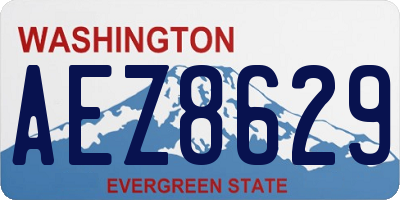 WA license plate AEZ8629