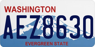 WA license plate AEZ8630