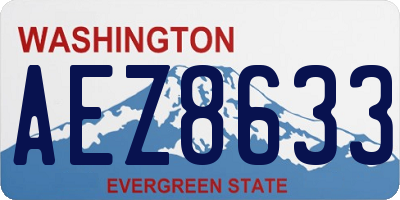 WA license plate AEZ8633