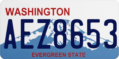 WA license plate AEZ8653