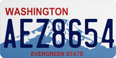 WA license plate AEZ8654