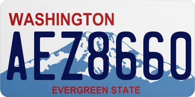 WA license plate AEZ8660