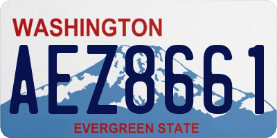WA license plate AEZ8661