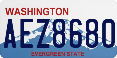 WA license plate AEZ8680