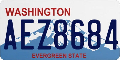 WA license plate AEZ8684