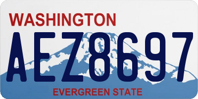 WA license plate AEZ8697