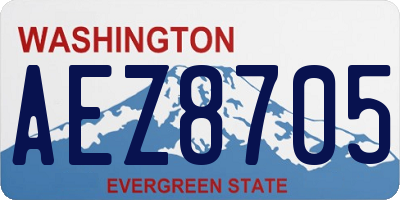 WA license plate AEZ8705