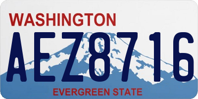 WA license plate AEZ8716