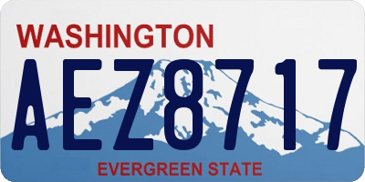 WA license plate AEZ8717