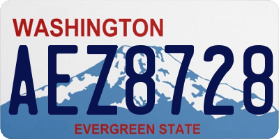 WA license plate AEZ8728