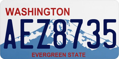 WA license plate AEZ8735