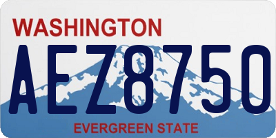 WA license plate AEZ8750