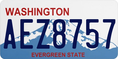 WA license plate AEZ8757