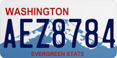 WA license plate AEZ8784