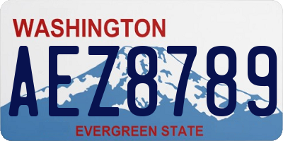 WA license plate AEZ8789
