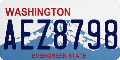 WA license plate AEZ8798