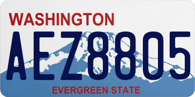 WA license plate AEZ8805