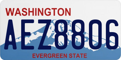 WA license plate AEZ8806