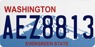 WA license plate AEZ8813