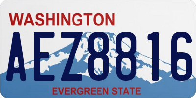 WA license plate AEZ8816