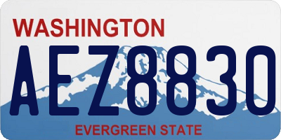 WA license plate AEZ8830