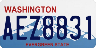 WA license plate AEZ8831