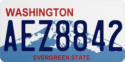 WA license plate AEZ8842