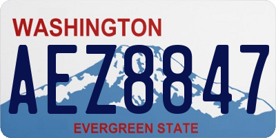 WA license plate AEZ8847
