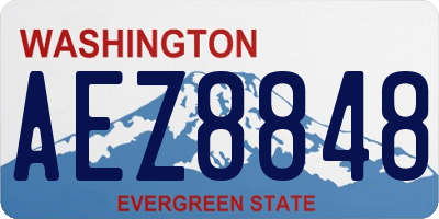 WA license plate AEZ8848