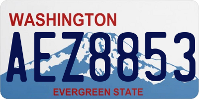 WA license plate AEZ8853