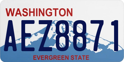 WA license plate AEZ8871