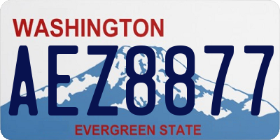 WA license plate AEZ8877