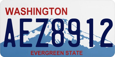 WA license plate AEZ8912