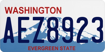 WA license plate AEZ8923