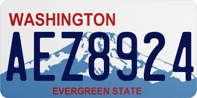 WA license plate AEZ8924