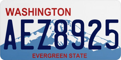 WA license plate AEZ8925