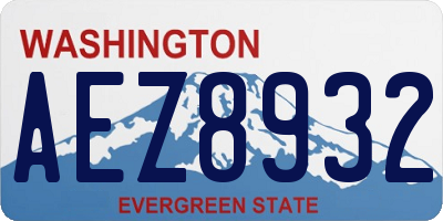 WA license plate AEZ8932
