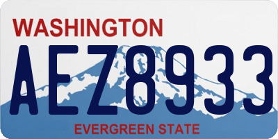 WA license plate AEZ8933