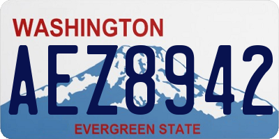 WA license plate AEZ8942