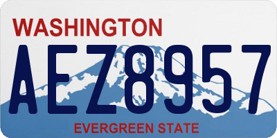WA license plate AEZ8957